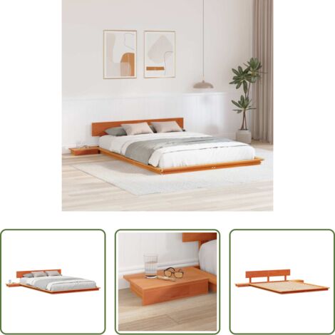 Letto in legno -  Struttura del letto Marrone 160 x 200 cm legno