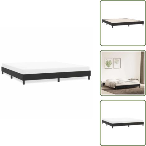 Letto in legno - vidaXL Giroletto senza Materasso Nero 180x210 cm in Velluto - Letto con gambe stabili