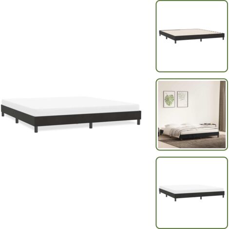 Letto in legno - vidaXL Giroletto senza Materasso Nero 180x220 cm in Velluto - Letto con gambe stabili