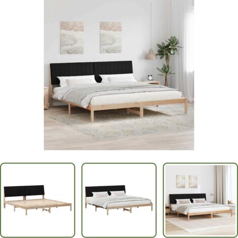Letto in pino massello -  Struttura del letto Marrone 200 x 200 cm Pino massello