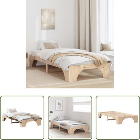 Letto in pino massello -  Struttura del letto Naturale 80 x 200 cm Pino massello