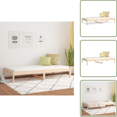 Letto in pino - vidaXL Dormeuse senza Materasso 80x200 cm in Legno Massello di Pino -