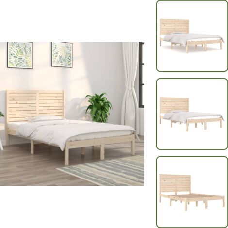 Letto in pino - vidaXL Giroletto in Legno Massello 120x190 cm Small Double -