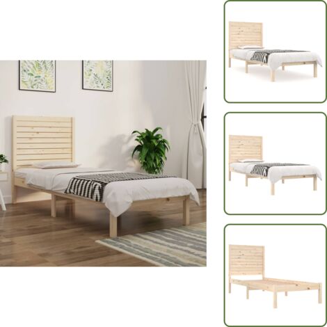 Letto in pino - vidaXL Giroletto in Legno Massello 75x190 cm Small Single -