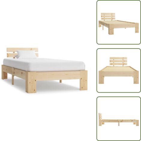 Letto in pino - vidaXL Giroletto senza Materasso 100x200 cm in Legno Massello di Pino -
