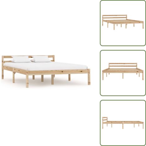 Letto in pino - vidaXL Giroletto senza Materasso 140x200 cm in Legno Massello di Pino -