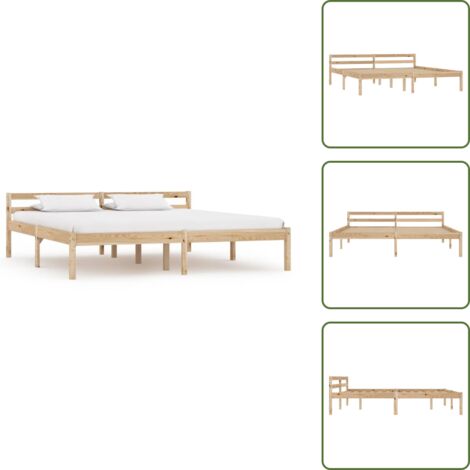 Letto in pino - vidaXL Giroletto senza Materasso 160x200 cm in Legno Massello di Pino -
