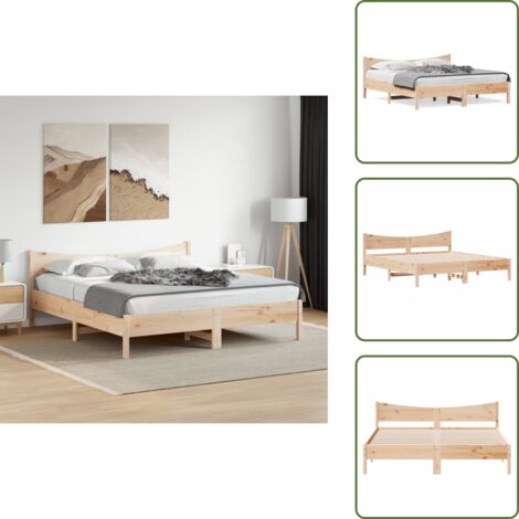 Letto in pino - vidaXL Giroletto senza Materasso 180x200 cm in Legno Massello di Pino -