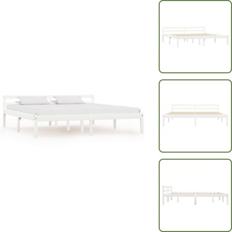 Letto in pino - vidaXL Giroletto senza Materasso Bianco 180x200 cm in Legno di Pino -