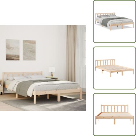 Letto in pino - vidaXL Letto Extra Lungo senza Materasso 160x220 cm in Legno di Pino -