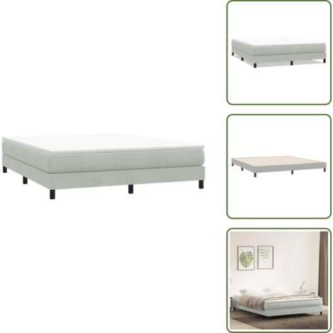 Letto in velluto - vidaXL Giroletto a Molle senza Materasso 180x210cm Velluto - Letto con base a doghe