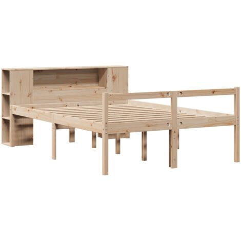 Letto Libreria senza Materasso 135x190 cm in Legno di Pino vidaXL