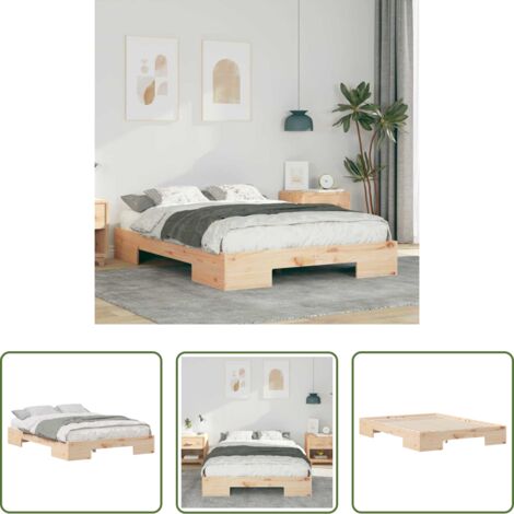 Letto Marrone -  Struttura del letto Marrone 120 x 190 cm