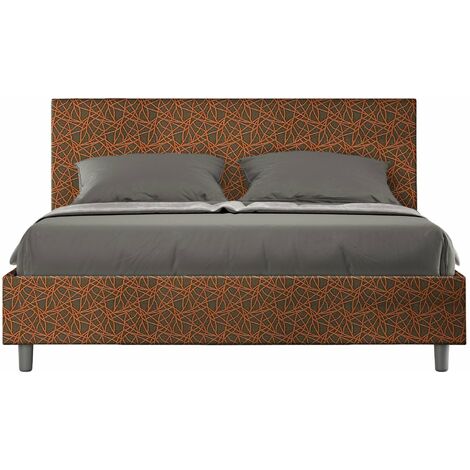 Letto Matrimoniale 160x190 cm con Rete Adele Era 04 Arancione