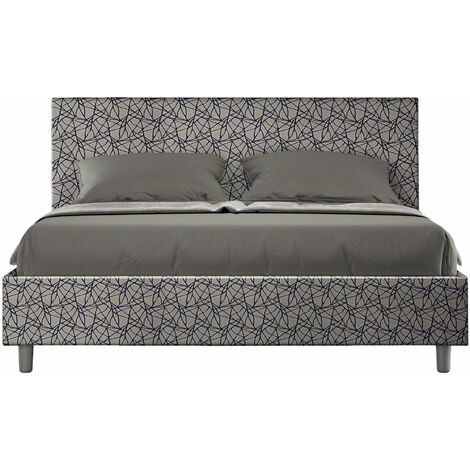 Letto Matrimoniale 160x190 cm con Rete Adele Era 09 Blu