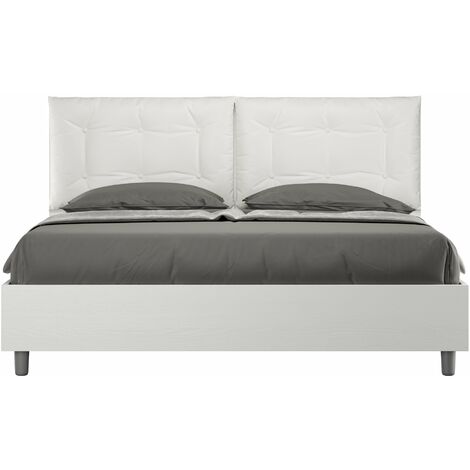 Letto Matrimoniale 160x190 cm con Rete Annalisa Egos Bianco