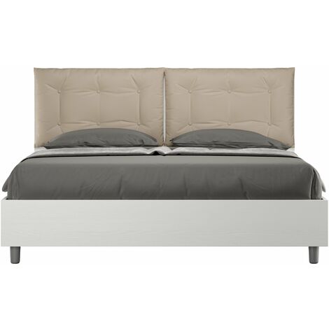 Letto Matrimoniale 160x190 cm con Rete Annalisa Egos Tortora