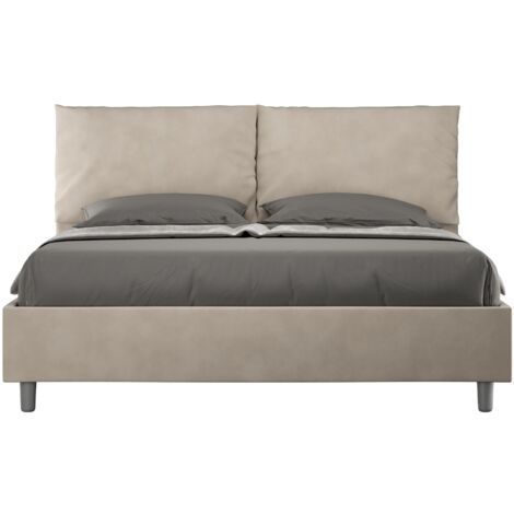 Letto Matrimoniale 160x190 cm con Rete Antea Sabbia