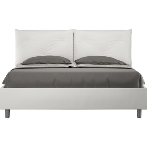 Letto Matrimoniale 160x190 cm con Rete Appia Bianco