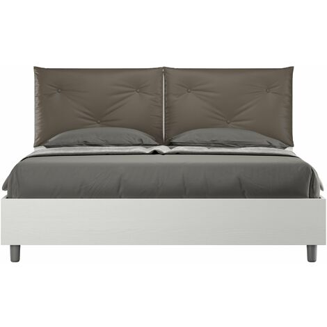 Letto Matrimoniale 160x190 cm con Rete Appia Egos Cappuccino