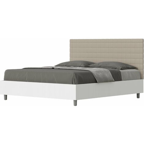 Letto Matrimoniale 160x190 cm con Rete Burmy Tortora