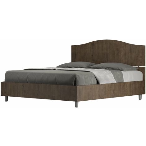 Letto Matrimoniale 160x190 cm con Rete Dores Noce