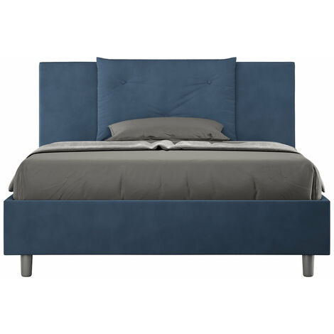 Letto Matrimoniale 160x190 cm con Rete e Contenitore Appia Blu