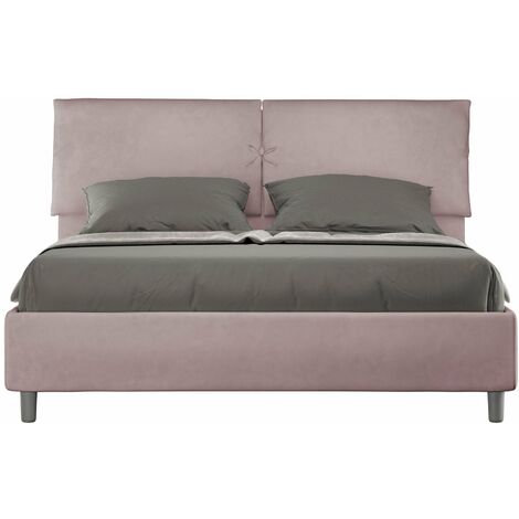 Letto Matrimoniale 160x190 cm con Rete e Contenitore Mados Glicine