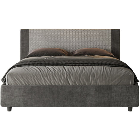 Letto Matrimoniale 160x190 cm con Rete e Contenitore Rosal Norris 25 Labirinto 02