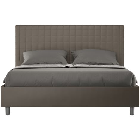 Letto Matrimoniale 160x190 cm con Rete e Contenitore Sunny Cappuccino