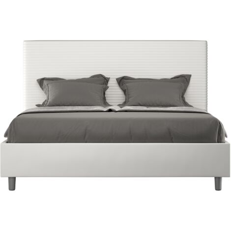 Letto Matrimoniale 160x190 cm con Rete Focus Bianco