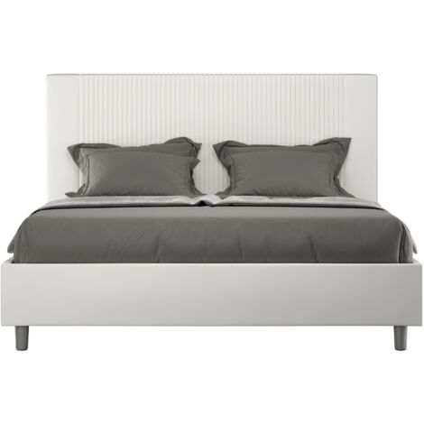 Letto Matrimoniale 160x190 cm con Rete Goya Bianco