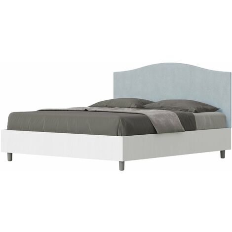 Letto Matrimoniale 160x190 cm con Rete Grace Azzurro