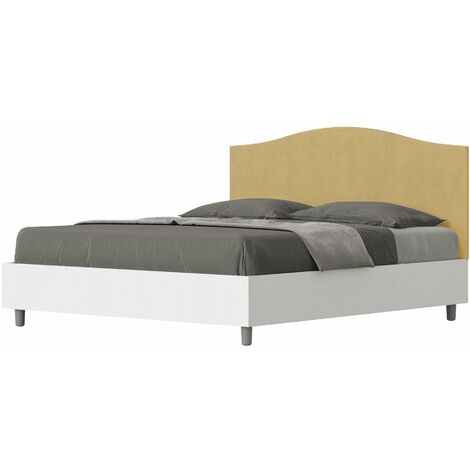 Letto Matrimoniale 160x190 cm con Rete Grace Ocra
