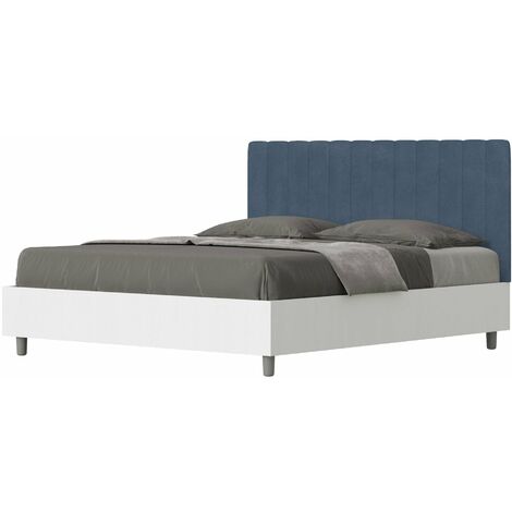 Letto Matrimoniale 160x190 cm con Rete Kaia Blu