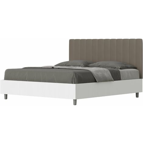 Letto Matrimoniale 160x190 cm con Rete Kaia Cappuccino