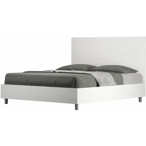 Letto Matrimoniale 160x190 cm con Rete New Egos Frassino Bianco