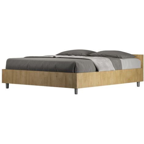 Letto Matrimoniale 160x190 cm con Rete Nuamo Quercia