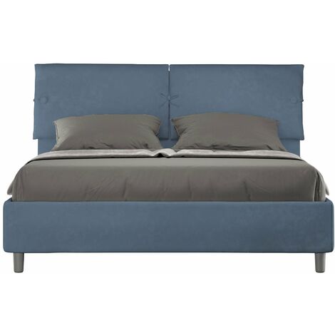 Letto Matrimoniale 160x190 cm con Rete Sleeper Blu