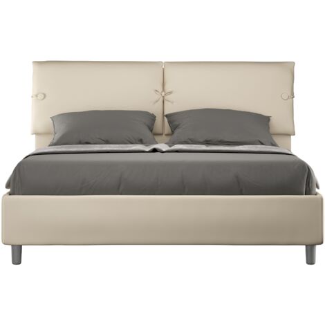Letto Matrimoniale 160x190 cm con Rete Sleeper Tortora
