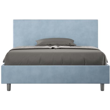 Letto Matrimoniale 160x190 cm Senza Rete Adele Azzurro