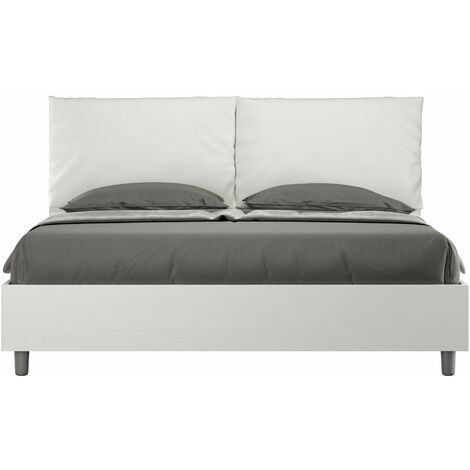 Letto Matrimoniale 160x190 cm Senza Rete Antea Egos Bianco