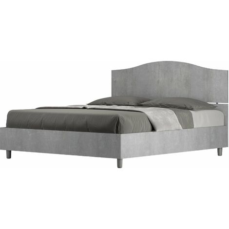 Letto Matrimoniale 160x190 cm Senza Rete Dores Cemento