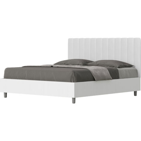 Letto Matrimoniale 160x190 cm Senza Rete Kaia Bianco