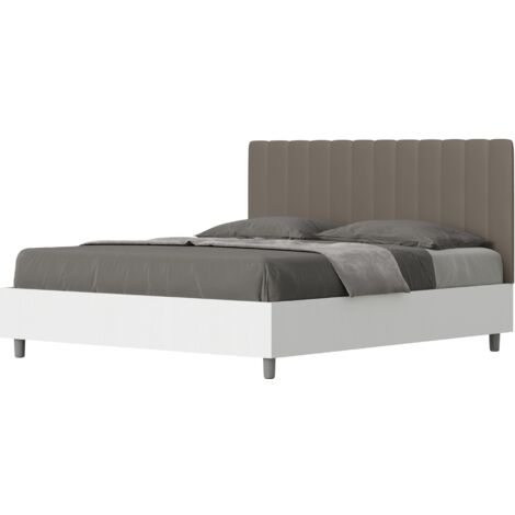 Letto Matrimoniale 160x190 cm Senza Rete Kaia Cappuccino