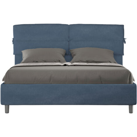 Letto Matrimoniale 160x190 cm Senza Rete Nandy Blu