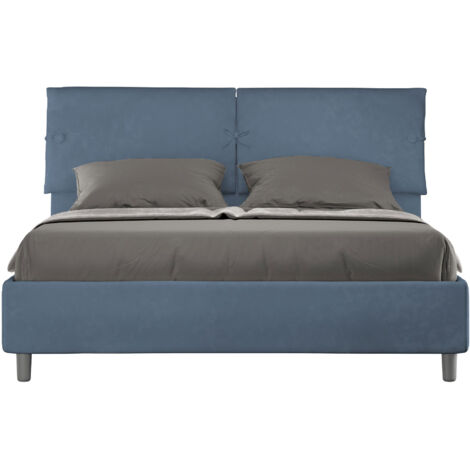 Letto Matrimoniale 160x190 cm Senza Rete Sleeper Blu