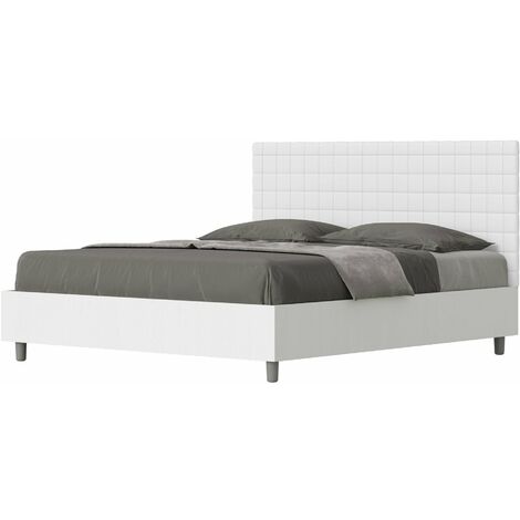 Letto Matrimoniale 160x200 cm con Rete Burmy Bianco