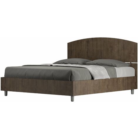 Letto Matrimoniale 160x200 cm con Rete Dora Noce