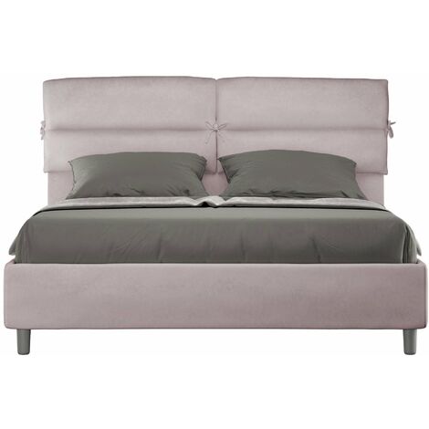 Letto Matrimoniale 160x200 cm con Rete e Contenitore Nandy Glicine